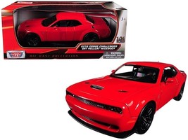 2018 Dodge Challenger SRT Hellcat Widebody Red 1/24 Diecast Model Car by... - £31.39 GBP