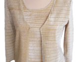 Sequin-Embellished Cami-Tank Sweater Set Stretch Fabric RHONDA STARK Sz S - £6.99 GBP