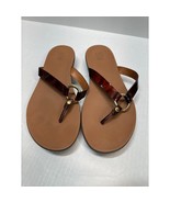 FitFlop Hoopla Leather Toe Post Golden Brown Sandals Thong Women Shoes S... - $38.48 CAD