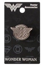 DC Comics Wonder Woman Grey Pewter Metal WW Logo Lapel Pin NEW UNUSED - $7.84