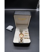 Vtg Mondu Japan Women&#39;s Watch and Case w/ 5 Face Plate Options Keeps Time - €21,39 EUR