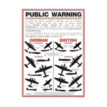 World War 2 Public Warning Aircraft Identification Poster - A3  - $24.00