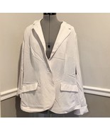 Ambiance Women’s Half White Blazer One Button With Two Front Pockets 3X - $75.80