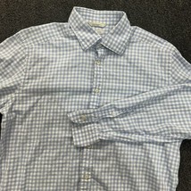 Suitsupply Button Up  Shirt Mens 41/16 Plaid Egyptian Cotton - $29.69