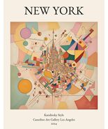 NEW YORK - KANDINSKY STYLE GEOMETRIC POSTER - CASSOLINO - KRUGERS POSTER... - $26.68 CAD+