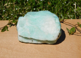 Amazonite Natural Rough Raw Stone Crystal Peaceful Energy Meditation Display - £18.87 GBP