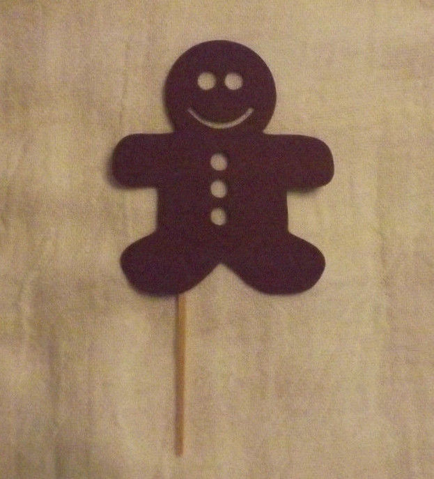 Lot of 12 Gingerbread Man Cupcake Toppers!  - $3.95