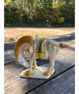 TANG Tri-Colored BLUE GREEN GOLD Horse Full Riding Gear Sancai Glaze Bow... - £15.54 GBP