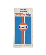 Vintage 1973 Gulf Gas Station Map of Ohio and Michigan Travel Road Tour ... - $7.91