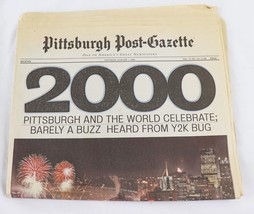 Jan 1 2000 Pittsburgh Post Gazette Newspaper Y2K Millennium New Year - £23.21 GBP