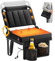 Heated Portable Stadium Seats with Back Support - 5-Angle Adjustable Com... - $84.10