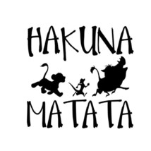 Funny Car Sticker HAKUNA MATATA Lion  Simba Vinyl Stickers Decal Motorcycle Body - £34.60 GBP