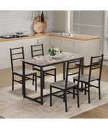 Farmhouse Mid-Century Modern 5-Pc Dining Set for 4 Kitchen &amp; Dining - $319.93 CAD