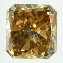 Radiant Shape Diamond Loose Fancy Brown Color VS2 Natural Enhanced 3.11 Carat - £3,185.43 GBP