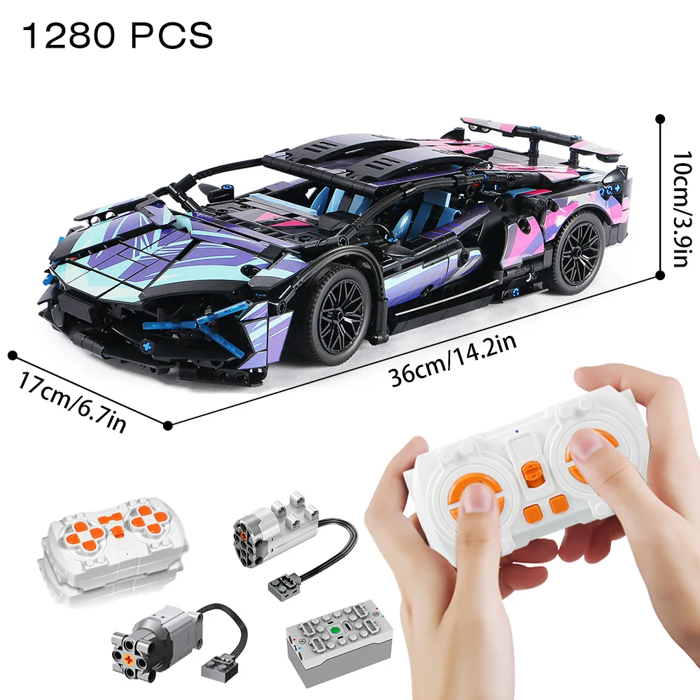 Riceblock Technical 1:14 Racing Sport Car Model Building -Electric(bagged) - $59.58