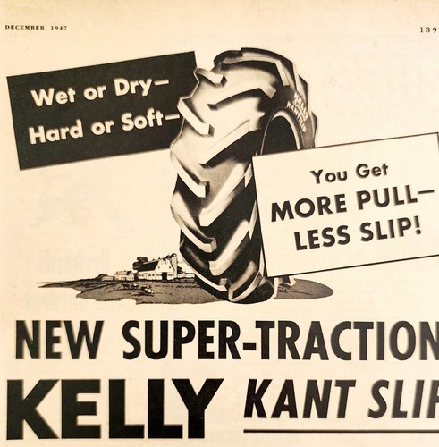 1947 Kelly Springfield Tires Farmers Advertisement Tractor Farming DWNN19 Item image 2