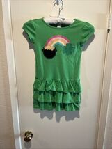 Gymboree Girls St Patrick’s Day Dress Size 6 Rainbow Shamrock Green Pot ... - $15.79