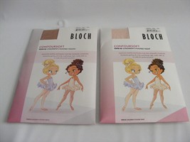 BLOCH 2 Pair Girl&#39;s Footed Dance Tights Suntan Pink T0981G CHS - $13.97