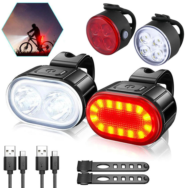 LED Bike Light Rechargeable Bicycle Light Waterproof Bicycle Tail Light - £11.31 GBP+