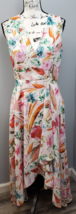 Calvin Klein Dress W/Liner Womens 6 Multi Cream Floral Surplice Neck Lay... - $29.30