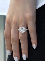 Ladies 14K White Gold Finish 1.40 CT Round Cut Diamond Engagement Ring - $1,183.01 MXN