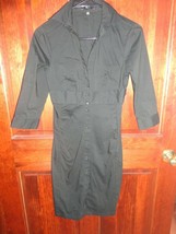 Express woman size 0 black button front shirt dress - $20.00