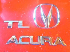 04-08 Acura Tl Rear Back Trunk Emblem Sign Name Bage A Chrome Set Of 3 Oem - $31.49