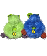 2 Pack Pet Envy Dog Toy By Multipet Blue Green Squeaker Duck Ring Plush ... - $29.99
