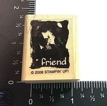 Rubber Stamp Friend Black Abstract Blob 2006 Stampin Up Wood Mount Unused - $3.26
