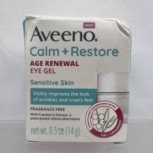 Aveeno Calm + Restore Age Renewal Eye Gel 0.5fl Oz Sensitive  Fragrance Free - $9.99