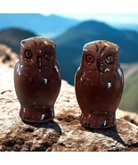 Vintage Whimsical Kitschy MCM Glossy Owl Salt Pepper Shakers - €16,49 EUR
