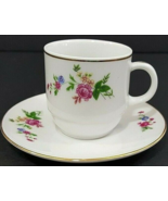 Romantic Dimi Cup and Saucer With Pink Floral and Gold Trim China Vintage - £10.35 GBP