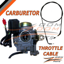 20mm Carburetor Throttle Cable GY6 50 50cc Chinese China Scooter Moped Carb - £27.21 GBP