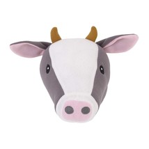 Little Love by NoJo Plush Fleece Grey and White Cow Head Wall Dcor - £28.78 GBP