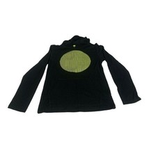 Cat &amp; Jack Kids Black Long Sleeve Hooded T-Shirt With Yellow Graphic Cir... - £11.24 GBP