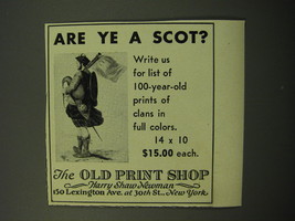 1950 The Old Print Shop Ad - Are ye a Scot? - £14.49 GBP