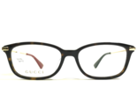 Gucci Eyeglasses Frames GG0112OA 002 Brown Tortoise Gold Green Red 53-16... - $214.83