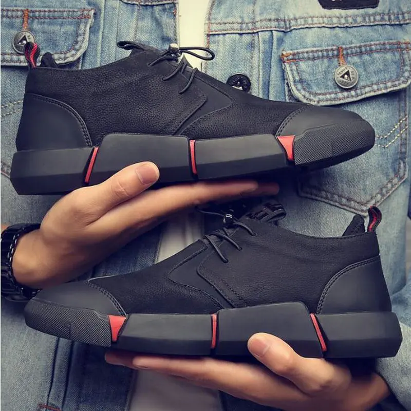 Fashion Walking High Quality Comfortable Men black Shoes Men&#39;s Flats Cas... - $55.26