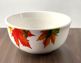 Royal Norfolk Autumn Fall Maple Oak Leaves Acorns 6&quot; Soup Cereal Bowl - £7.93 GBP
