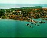 Aerial Air View Of Cuttyhunk Island Cape Cod MA UNP Chrome Postcard A2 - $11.41