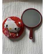 Hello Kitty Japanese Pattern Hand Mirror Harosaisai Red - $551.00 MXN