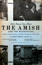 Little Known Facts About The Amish and the Mennonites by Ammon Monroe Aurand - £6.37 GBP
