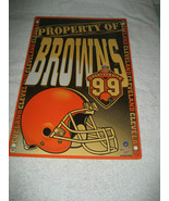  NFL 90s Cleveland Browns Countdown to 1999 season plastic sign 19&#39;&#39; x 1... - $375.01 MXN