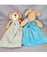 Lovey Soother Security Blanket Microfiber Set of 2 Puppy &amp; Bunny Plush N... - £11.64 GBP