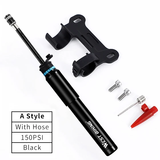 WEST BI Portable Bicycle Pump 150PSI Presta/Schrader Road MTB Mountain Bike Pump - £94.38 GBP