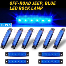 10PCS Pods Blue LED Rock Lights For Jeep Off-road Truck Boat Car Underbody Light - £12.63 GBP