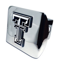 texas tech logo emblem chrome shiny trailer hitch cover usa made - £60.74 GBP