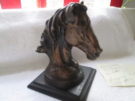 House of Cotter-R.C. Cotter-Ron Cotter-Bronze tone horse sculpture-8&quot; tall - $35.00