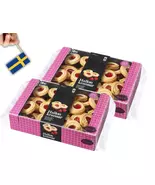 2 Boxes of Gille HallonKransar 600g (21.16 Oz), Raspberry cookies, Swedish Fika, - $31.43