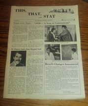 VTG 1977 This That Stat Waynesboro Community Hospital News Letter Virginia VA - £11.98 GBP